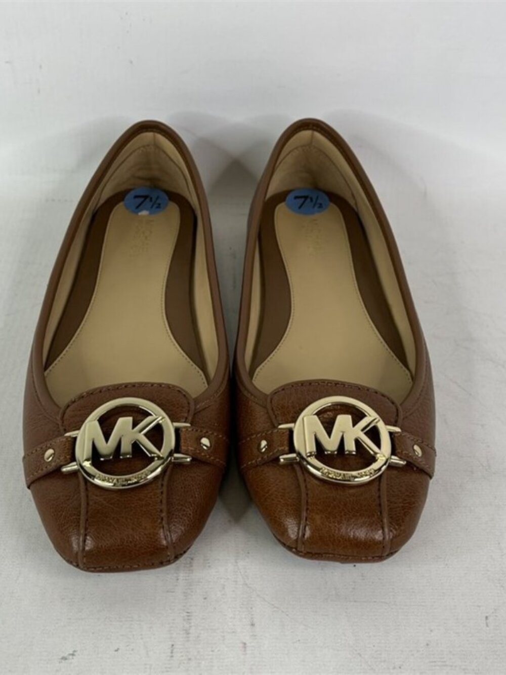 Michael Kors Women Fulton Studded Logo Moccasin Brown Shoes 7.5